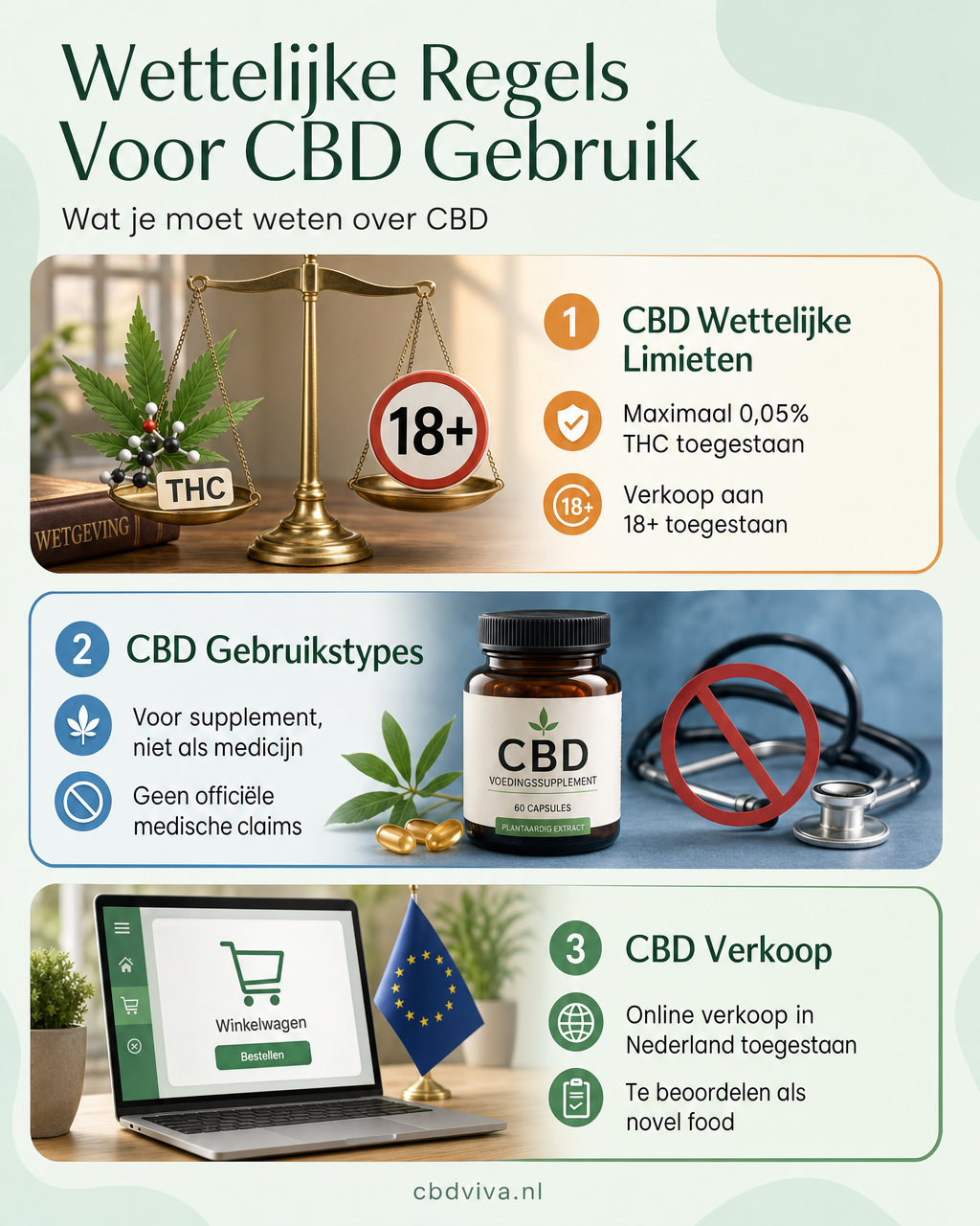 CBD-wetgeving Nederland — meer info-densiteit, gevarieerd kleurpalet, 4:5 ratio