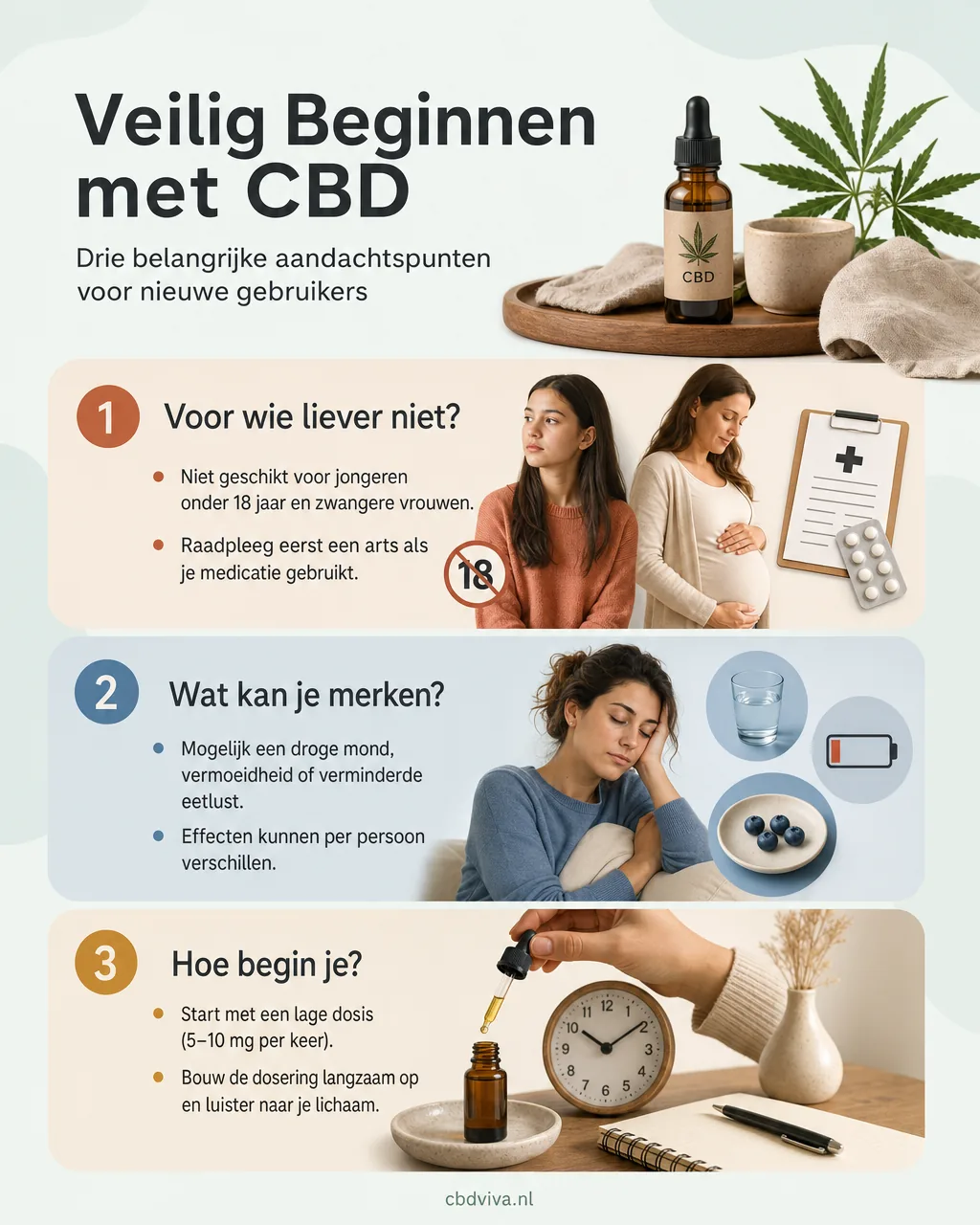 Veilig CBD gebruiken — drie aandachtspunten voor beginners